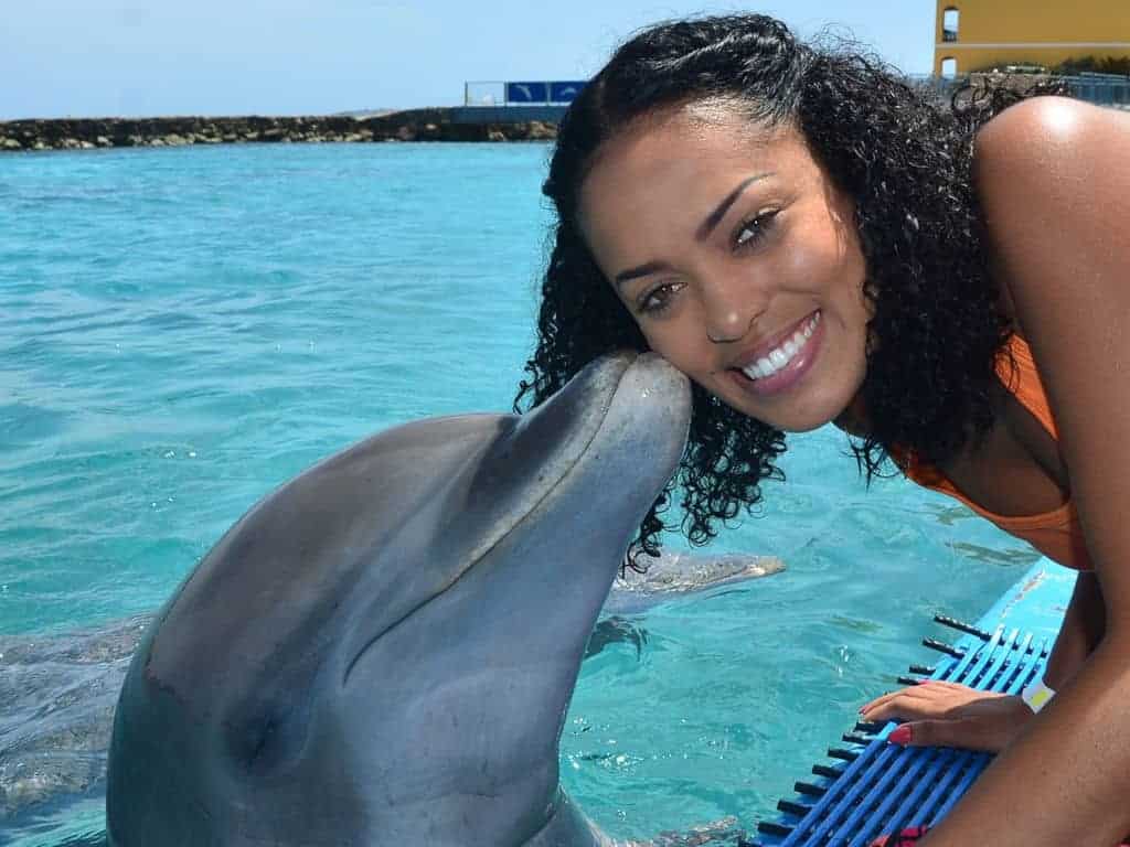 Lust auf einen Kuss von einem Delfin.