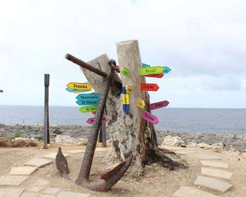 Der nördlichste Punkt auf Barbados, North-Point mit Hinweisschildern