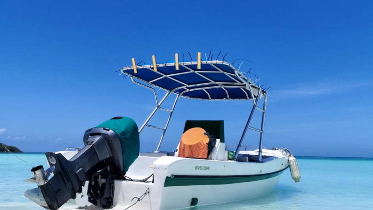 Mit dem Boot unterwegs in der Karibik